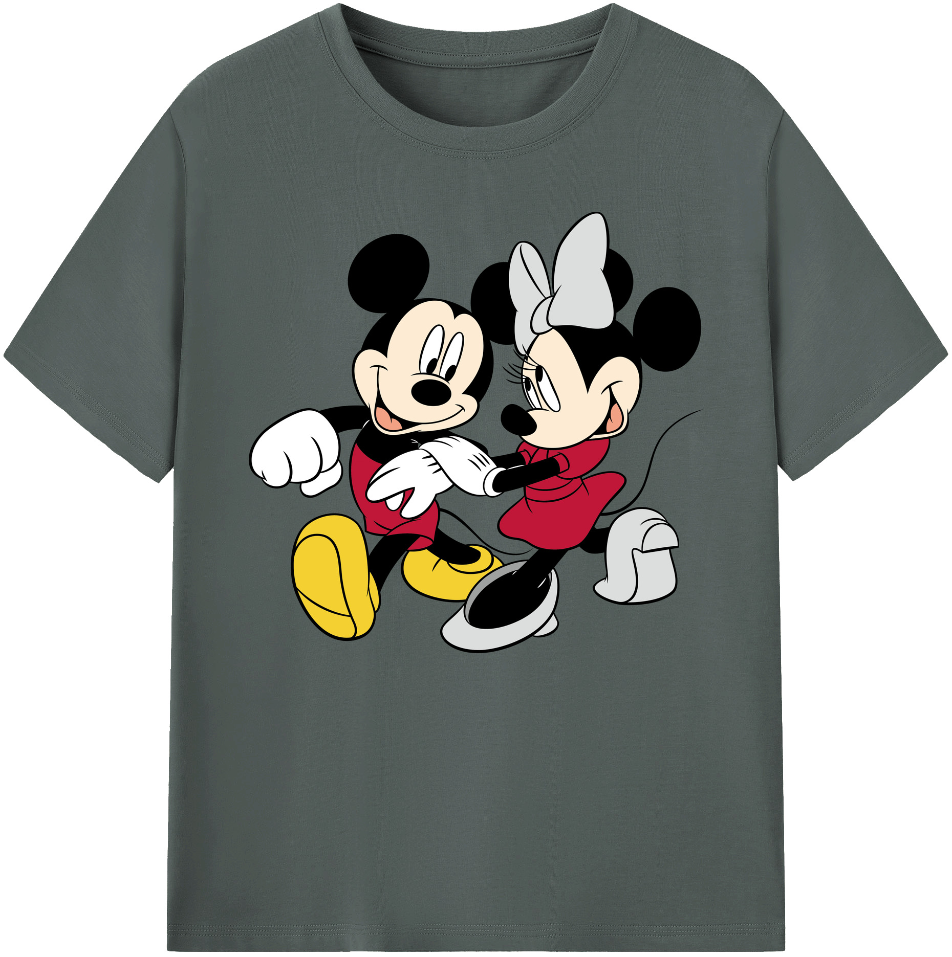 ミッキーマウス Mickey Mouse 綿100％ メンズ半袖Tシャツ｜肌触りやわらか＆通気性